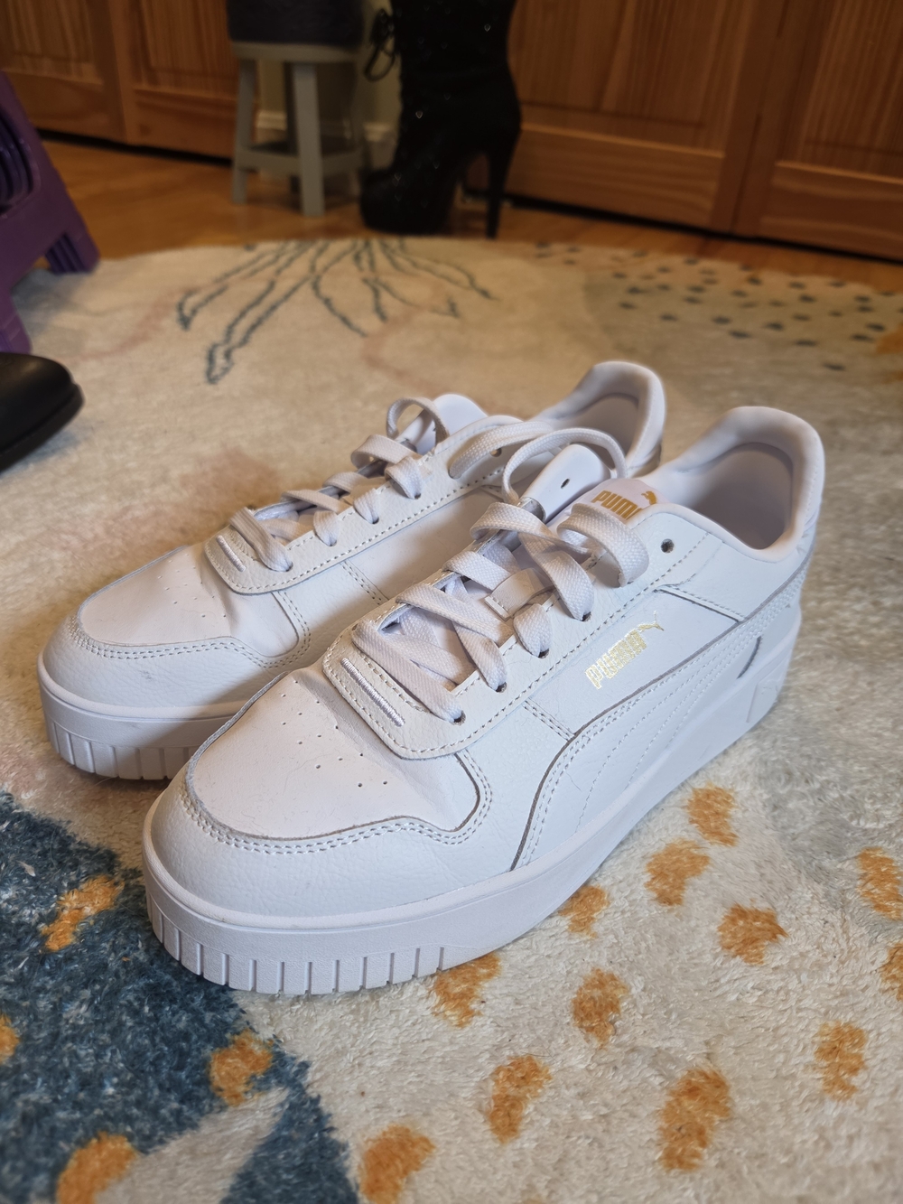 PUMA Women’s White Platform Sneakers